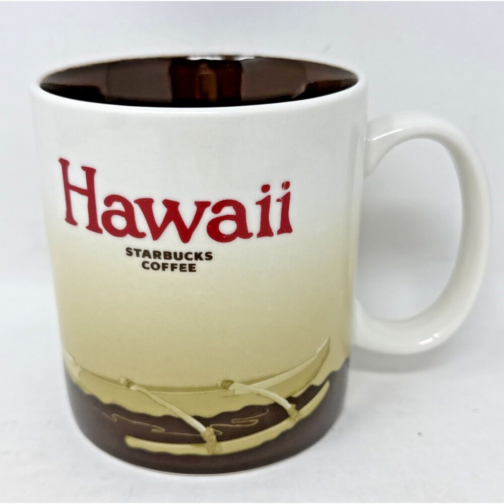 Starbucks Hawaii Global Icon Collector Series Coffee Mug 16 Oz Brown 2011